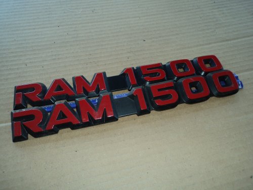 Emblems Dodge Ram 1500 RED Emblem Badge Decal SYMBOL SET OF 2 OEM FACTORY GENUINE