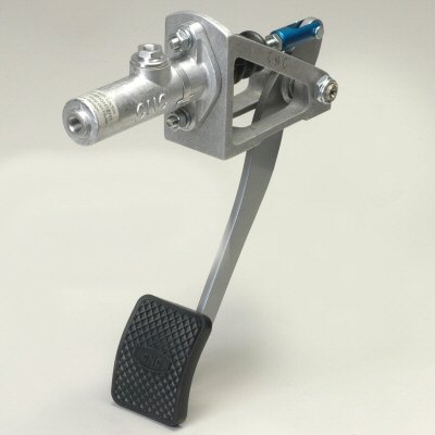 CNC Blue Reverse Swinging Single Brake Pedal Assembly Remote Reservoir 1 Inch Bore Master Cylinder Brake Accessories CNC CNC274sbrr1