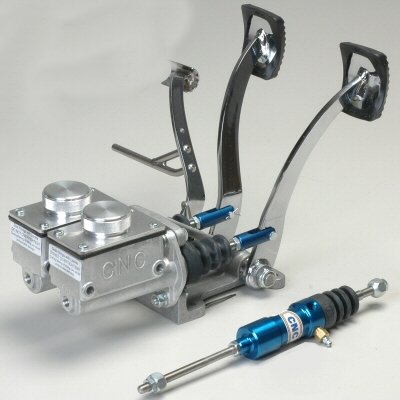 CNC Blue Pedal Assembly With Throttle Pedal With Rectangular 5/8 Clutch And 3/4 Brake Cylinders Brake Accessories CNC CNC114cb5834