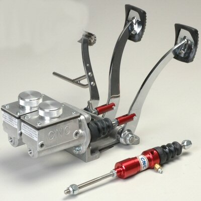 CNC Red Pedal Assembly With Throttle Pedal With Rectangular 3/4 Clutch And 1.0 Brake Cylinders Brake Accessories CNC CNC114cr341