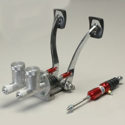CNC Red Pedal Assembly Without Throttle Pedal With Round 5/8 Clutch And 3/4 Brake Master Cylinders Brake Accessories CNC CNC122cr5834