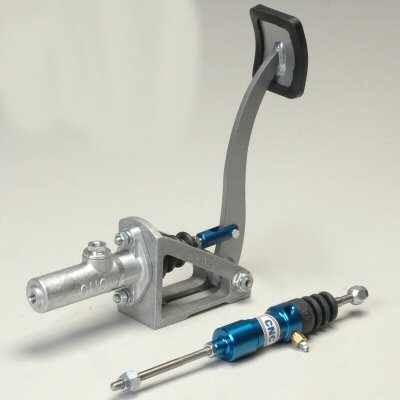 CNC Blue Floor Mount Clutch Pedal Assembly Kit Remote Reservoir 5/8 Inch Master Cylinder And Slave Brake Accessories CNC CNC340sbrr58