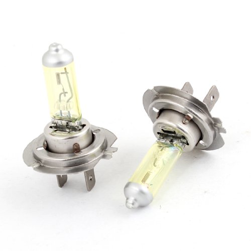 2pcs 12V 55W Super Yellow H7 Halogen Car Auto Headlight Foglamp Light Bulbs uxcell a13120400ux0736