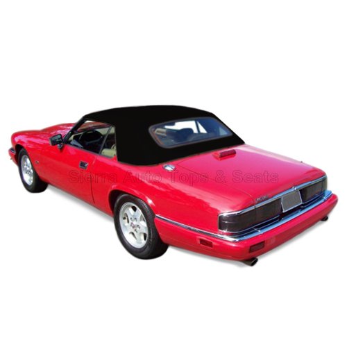 Jaguar XJS Convertible Top 89-96 in Black German Classic Canvas w/o Window Tops & Roofs Sierra Auto Tops & Seats 10-08-XJS-001