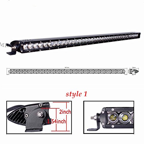 MICTUNING Performance SR-Mini Series 41'' 200W__Single Row CREE LED Light Bar COMBO Spot/Flood Beam 5W LED - 2 Style Mount 2700 Lumen 1000 yards Visibility 4x4 Off Road Jeep Polaris Razor ATV SUV UTV Car Truck Light Bars MicTuning MIC-5DP200