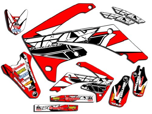 Senge Graphics 2004-2010 Honda CRF 80/100 2013 Fly Red Graphics Kit Decals Senge Graphics Inc. SGDBHON019N32