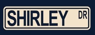 Shirley Street Sign - Sticker Decal Wall Window Door Art Vinyl - Beige Wall Stickers & Murals Sticker Stand SS-SET-C-1084