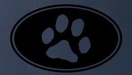 PAW PRINT CIRCLE - Dog Cat - Vinyl Decal Sticker #1545 | Vinyl Color: Black Decals Sticker Stand SS-SET-C-1661