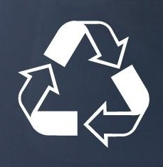 RECYCLE SYMBOL - Car, Truck, Notebook, Vinyl Decal Sticker #2145 | Vinyl Color: White Decals Sticker Stand SS-SET-C-2777