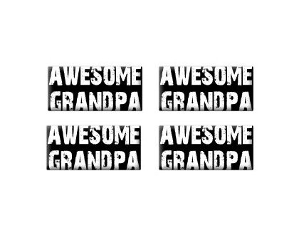 Awesome Grandpa - Set of 4 Stickers - Apply to any surface Decals Sticker Stand SS-SET-C-2249