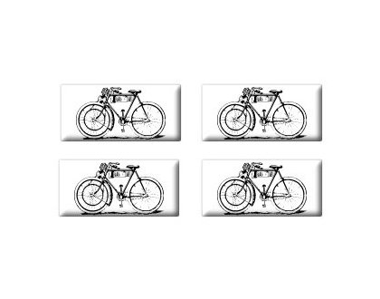 Bicycle Old Fashioned - Set of 4 Stickers - Apply to any surface Decals Sticker Stand SS-SET-C-2264