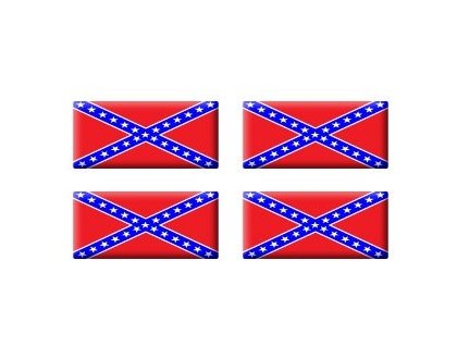 Confederate Rebel Flag - Set of 4 Stickers - Apply to any surface Decals Sticker Stand SS-SET-C-2292
