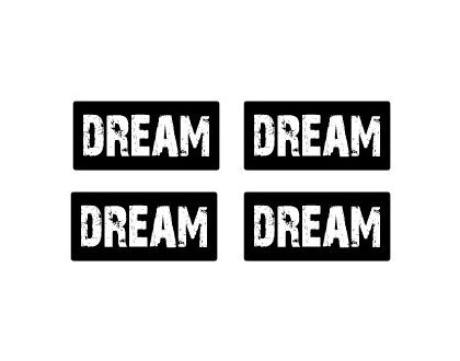 Dream - Set of 4 Stickers - Apply to any surface Decals Sticker Stand SS-SET-C-2308