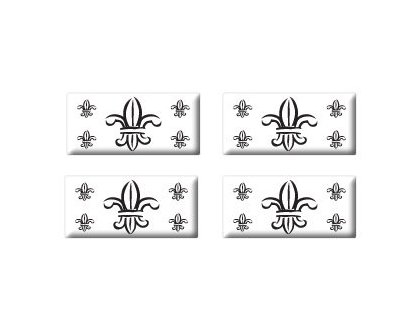 Fleur de Lis - Set of 4 Stickers - Apply to any surface Decals Sticker Stand SS-SET-C-2323