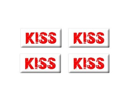 Kiss - Set of 4 Stickers - Apply to any surface Decals Sticker Stand SS-SET-C-2399