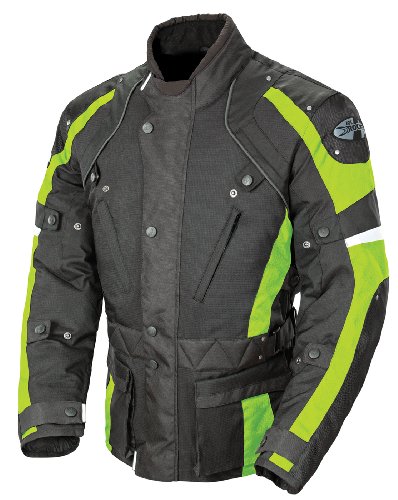 Joe Rocket Ballistic Revolution Men's Textile Motorcycle Riding Jacket (Black/Hi-Viz Neon, Large) Jackets & Vests Joe Rocket 1352-4604