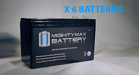 ML9-12 - 12V 9Ah Replacement Battery for CSB HR1234WF2 - 6 Pack Batteries Mighty Max Battery ML9-12MP61108