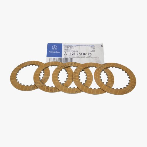 Clutch Plates Mercedes-Benz 1262720725 , 126 272 07 25 , 12 62 720725 => Mercedes-Benz Automatic Transmission Clutch Disc Plate Genuine OE 1260725 (5pcs) => 1985 Federal Cars; w/ 722.315; From F031046 300CD , 300D , 300SD / 1981 1985 Federal Cars; w/ 722.315; From F031046 300TD / 1981 1982 1983 1984 w/ 722.303 300SD / 1981 w/ 722.303; Up to 005595 300TD / 1982 1983 1984 w/ 722.315 300CD , 300D / 1981 1982 1983 1984 w/ 722.315; From 005596 up to F031045 300TD / 1994 1995 1996 w/ 722.507 SL320 / 1994 1995 1996 w/ 722.508 S320 / 1992 w/ 722.50x 300SE / 1988 1989 1990 1991 1992 1993 300CE , 300SE / 1987 300D / 1986 1987 1988 1989 1990 1991 1992 1993 300E / 1986 1987 300SDL / 1988 1989 1990 1991 300SEL / 1990 1991 1992 1993 300SL / 1987 300TD / 1988 1989 1990 1991 1992 1993 300TE / 1985 1984 380SE / 1982 1983 380SEC / 1981 1982 1983 380SEL / 1981 1982 1983 1984 1985 380SL / 1981 380SLC / 1992 1993 400E / 1992 400SE / 1993 400SEL / 1986 1987 1988 1989 1990 1991 420SEL / 1992 1993 500E / 1984 1985 1993 500SEC / 1984 1985 1992 1993 500SEL / 1990 1991 1992 1993 500SL / 1986 1987 1988 1989 1990 1991 560SEC , 560SEL / 1986 1987 1988 1989 560SL / 1994 1995 E320 / 1994 E500 / 1994 1995 S420 , S500 , SL500