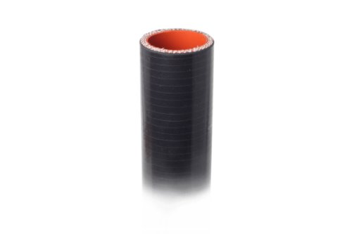 1.50 ID Straight Black Hose, 4 Ply High Performance Silicone, Gloss Hoses Burns Stainless SH-150-BK