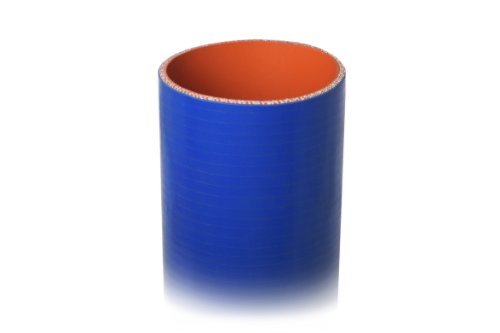 3.50 ID Straight Blue Hose, 4 Ply High Performance Silicone, Gloss Hoses Burns Stainless SH-350-BL