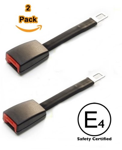(2 - Pack) E4 Safety Certified - Raises Buckle 8 - Rigid Type A Seat Belt Extender - Fits 7/8 Wide Tongues Seat Belts OEM Extenders 616320226237