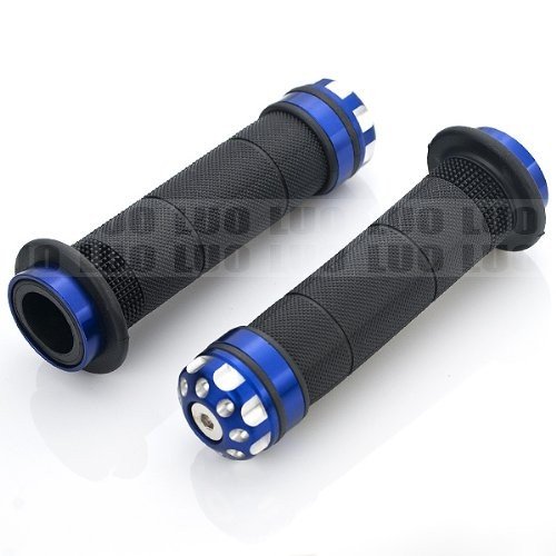 pair Motorcycle Racing CNC Blue 7/8(22mm)Aluminum & Soft Rubber Handlebar Hand Grips For Honda CBR600 F2 F3 F4 F4i 1991 1992 1993 1994 1995 1996 1997 1998 1999 2000 2001 2002 2003 2004 2005 2006 2007 Grips LUO LUOO-MTV13_09_G148-181-Blue