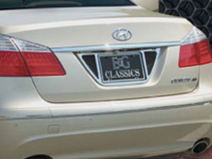 E&G Classics 2009-2012 Hyundai Genesis Sedan ULTIMATE SERIES CNC Rear Tag surround BLACK ICE 1400-B710-09A Grilles E&G Classics 1400-B710-09A