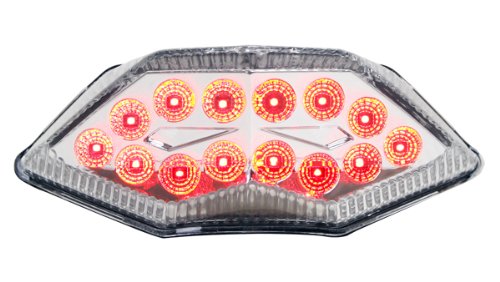 2013-2014 Kawasaki Ninja 300 Integrated Sequential LED Tail Lights Clear Lens Lights Motodynamic K-13N300-C