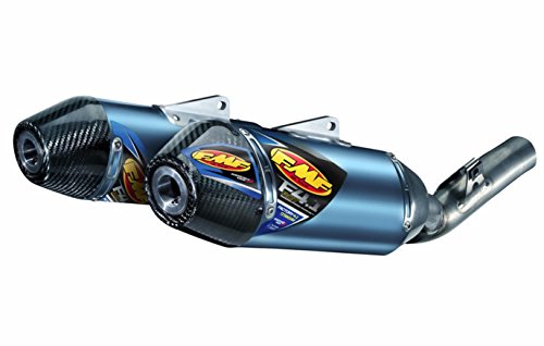 FMF Racing Factory 4.1 RCT Dual Slip-On - Blue Anodized Titanium Muffler - Carbon Endcap, Color: Blue, Material: Titanium 041530 Seat Covers FMF 041530