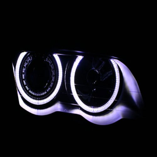 BMW E46 3-Series 2DR Projector Headlights W Uhp Led Angel Eyes H7 Hids 02-03 2002 2003 Driving, Fog & Spot Lights JDM Auto Lights JDM-BMW-0203PH