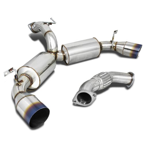 Dynasty CBEMR2BT Performance Staineless Steel Catback Exhaust System For Toyota MR-2 (Burnt Muffler Tip) Cat-Back Systems Auto Dynasty CBE-MR2-BT