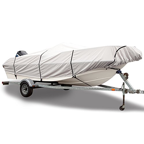 Budge (B-631-X5) Gray 600 Denier Center Console V Deck Boat Cover Vehicle Covers Budge B-631-X5