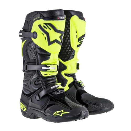 NEW ALPINESTARS RV2 RYAN VILLOPOTO REPLICA TECH-10 MOTOCROSS/OFFROAD ADULT BOOTS, BLACK/GREEN, US-9 Shoes Alpinestars 3410-1251