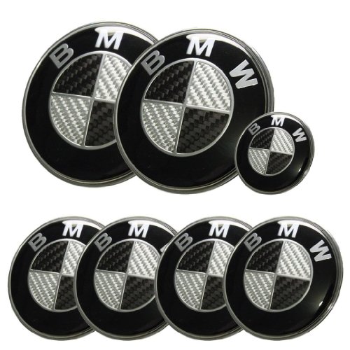 Emblems BMW 82+82 black stick 7pcs