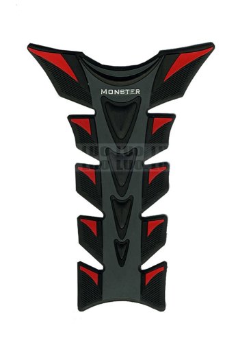 Motorcycle Black & Red 3D Rubber Decal Fiber Gas Tank Protector Pad Sticker For Ducati PAUL SMART LE 2006 Gas Tank Protectors LUO LUOO-ST080-162