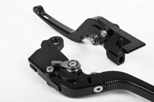 1 Pair Motorcycle Motor OEM CNC Aluminum 3D Brushed Foldable Style Folding Clutch & Brake Levers Black Fit For Suzuki 600/750 KATANA 1998 1999 2000 2001 2002 2003 2004 2005 2006 (S-650/F-14) Clutch Niree 3DFL-1-058-black