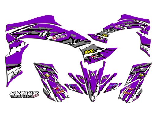 Senge Graphics 2003-2006 Kawasaki KFX 50, Shredder Purple Graphics Kit Decals Senge Graphics Inc. SGATVKAW062A04