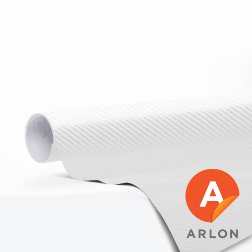 Arlon Ultimate PremiumPlus Arlon Carbon Fiber White Car Wrap Film Roll - CWC-502CF - 65ft x 5ft (325 sq/ft) Decals Arlon Graphics CWC-502CF