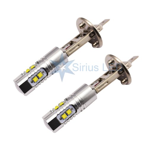 50w 10x Cree High Power LED H1 Fog Light Driving Lamps Projector Lenses 6000k Bulbs SiriusLED H1