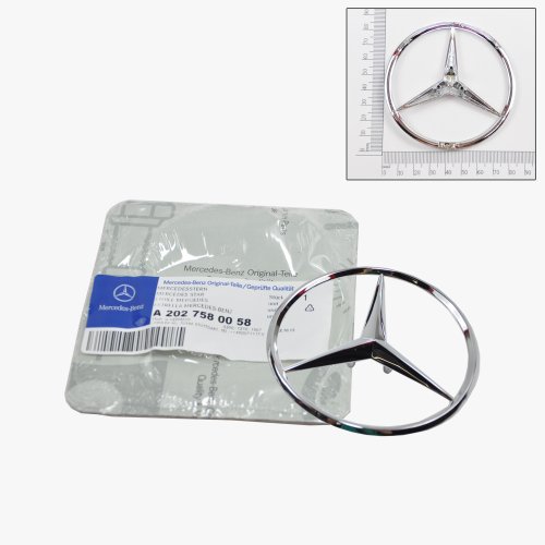 Emblems Mercedes-Benz 2 02 75 80058 , 2 03 75 80158 , 2 10 75 80158 , 2 02 75 80158 , 202 758 00 58 , 203 758 01 58 , 210 758 01 58 , 202 758 01 58 , 2027580058 , 2037580158 , 2107580158 , 2027580158 => Mercedes-Benz Trunk Rear Tail Gate Door Star Emblem Badge Genuine OE 2020058 => 1998 1999 2000 2001 2002 ML320 / 2003 2004 2005 ML350 / 1999 2000 2001 ML430 / 2002 2003 2004 2005 ML500 / 2000 2001 2002 2003 ML55 AMG