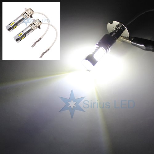 H3 Cree 10x Xb-d Led High Power 50w Projector 6000k Fog Light DRL Driving Lamps Bulbs SiriusLED H3