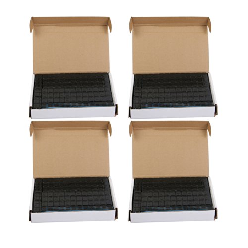 4x Boxes - 1/4 oz Black Wheel Weights, 816oz total, 68 3-oz strips, ~51lb (lead-Free) Wheel Weights Precision European Motorwerks 0.25-WheelWeights-BLK-4box