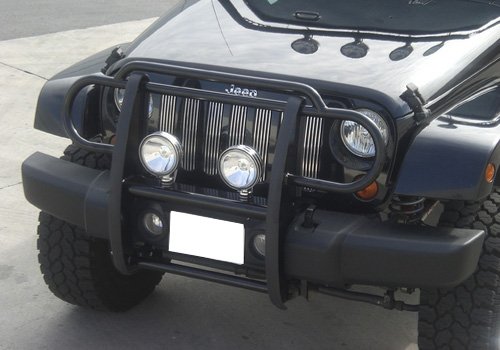 Steelcraft Custom Fit 07-14 JEEP WRANGLER JK Grille Bumper Brush Guard Bull Bar BLK (Note: No Headlight Cage) Grille & Brush Guards Steelcraft ST52200