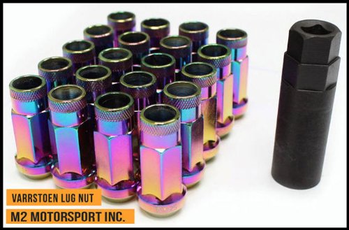 Varrstoen Vt48 Lug Nuts 12x1.5mm Extended Open (Neo Chrome) Fits Lexus IS250 IS300 Car Varrstoen V48is250350