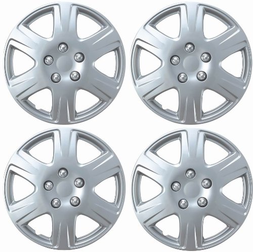 BDK Drive Accessories KT-993-15S/L, Toyota Corolla, 15 Silver Replica Wheel Cover, (Set of 4) Hubcaps BDKUSA KT-993-15-SL