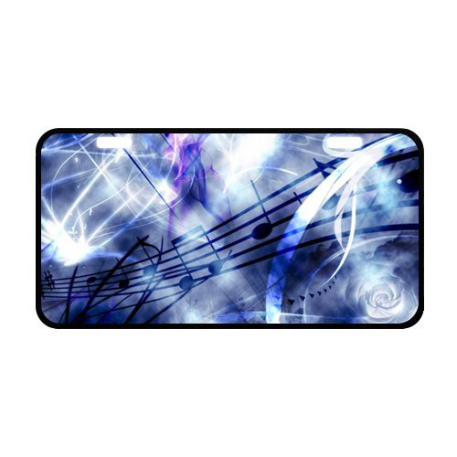 Frames Abstract Music Design License Plate CF-03223