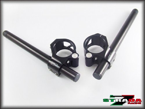 Strada-7 Racing Clip On Handlebars for Kawasaki ZX10R 50mm Blk/Blk Handlebars Strada-7 Racing S7R.COH.15.Black