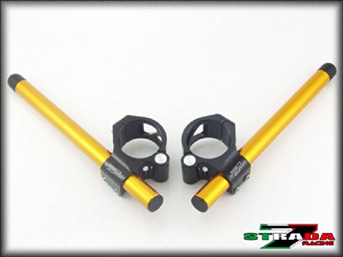 Strada-7 Racing Clip On Handlebars for Kawasaki ZX10R 50mm Blk/Gold Handlebars Strada-7 Racing S7R.COH.15.Gold