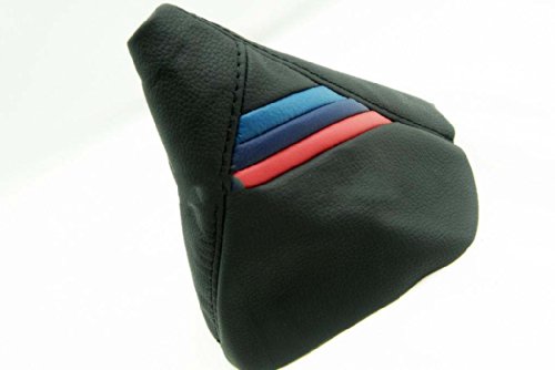Fits 1999-2004 BMW E46 Real M3 Style Stripes Leather Manual Shift Boot (Leather Part Only) Custom Fit DSV BMW-E46-103