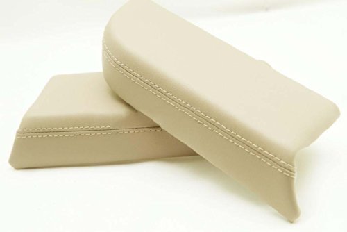Fits 2009-2013 Honda Pilot Real Tan (Ivory) Leather Front Door Panels Armrest Covers (Leather Part Only) Floor Mats AAAUPHOLSTER HON-PIL-105